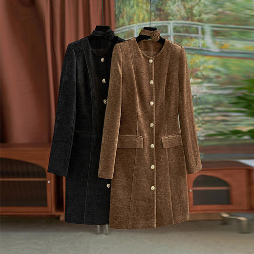 【高货wl】全新升级【铂金会员358/天猫479/差价121】(80943) 洛诗琳雅丹风法式小众高级感时髦连衣裙绝美气质收腰A字裙 商品图0