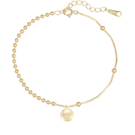 【lucky】S925银豆豆圆牌手链【BF-BRS215】 商品图3