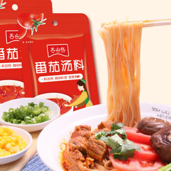 天山红番茄汤料 火锅底料 鲜番茄汤料调味品一料多用一人份 50g*3 /粮油调味 /调味品 /榨菜/酱腌菜 商品图1