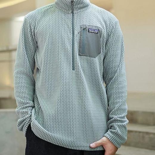 平替速干锁温透气半拉链立领户外秋冬季提花抓绒衣运动滑雪中间层 商品图0