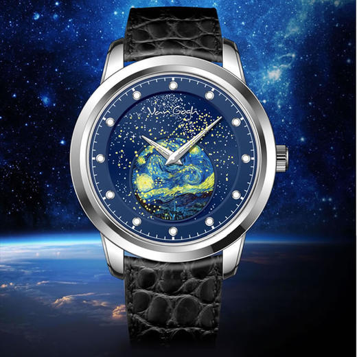 VAN GOGH 梵高 男士手表 闪烁星空小众轻奢时尚简约腕表 商品图0