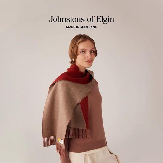 Johnstons of Elgin纯羊绒双面宽幅围巾 纯色 商品图10