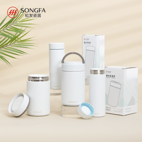 素织线条保温杯