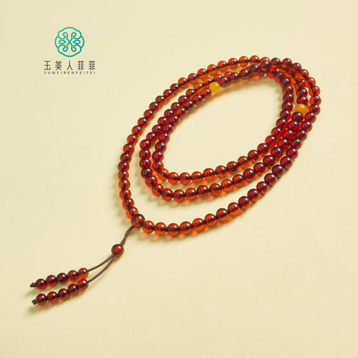 血珀108圆珠项链约5mm 商品图0