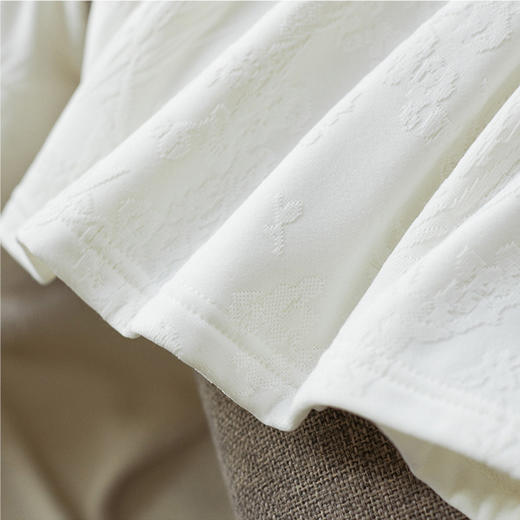 【高货wl】全新升级【铂金会员220/天猫299/差价79】(75159) 洛诗琳秋冬新中式半立领提花磨毛袖口水貂毛打底衫上衣 商品图4