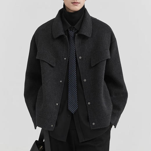 裁缝学苑MQ50男装新款翻领羊毛双面呢夹克纸样男士短款外套样板 商品图1