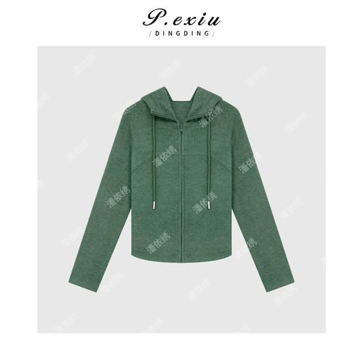 PanYiXiu/潘依绣柔软双面德绒减龄休闲连帽长袖卫衣 W-62657 商品图1