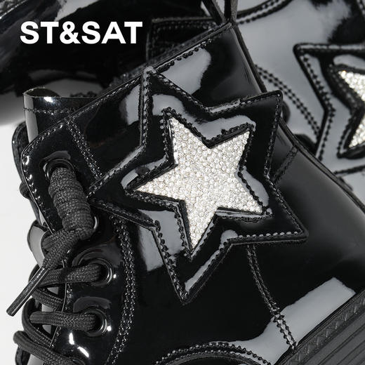 【童鞋】星期六时尚水钻星星侧拉链软底女童马丁靴SSC4196L5E 商品图2