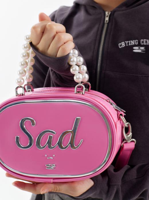 CryingCenter芭比珍珠化妆包happysad两面背芭比粉斜挎包哭喊中心 商品图3