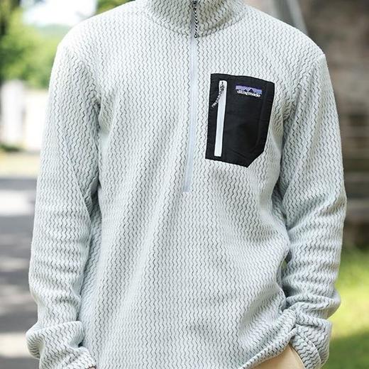 平替速干锁温透气半拉链立领户外秋冬季提花抓绒衣运动滑雪中间层 商品图1