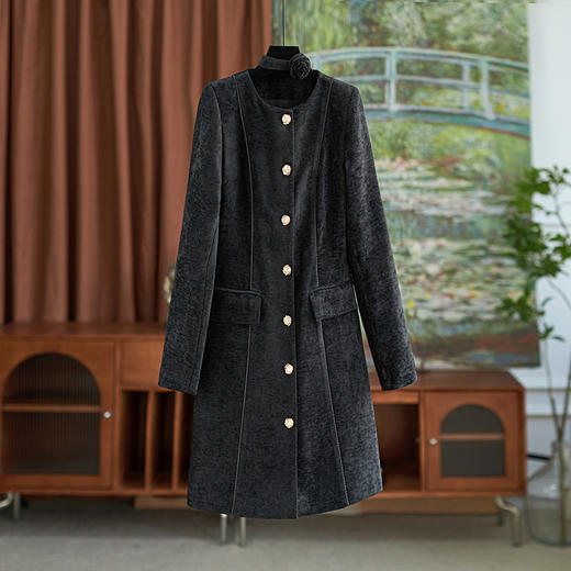 【高货wl】全新升级【铂金会员358/天猫479/差价121】(80943) 洛诗琳雅丹风法式小众高级感时髦连衣裙绝美气质收腰A字裙 商品图2