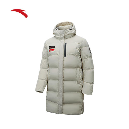 【S断码】安踏冰甲羽绒服丨中长鸭绒外套女冬季防泼水面包服棉服162517906【无货退款，介意勿拍】 商品图1