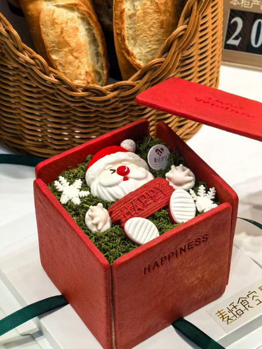 圣诞饼干礼盒蛋糕，三种颜色，红，绿，巧克力色，双层草莓夹心，118 商品图2