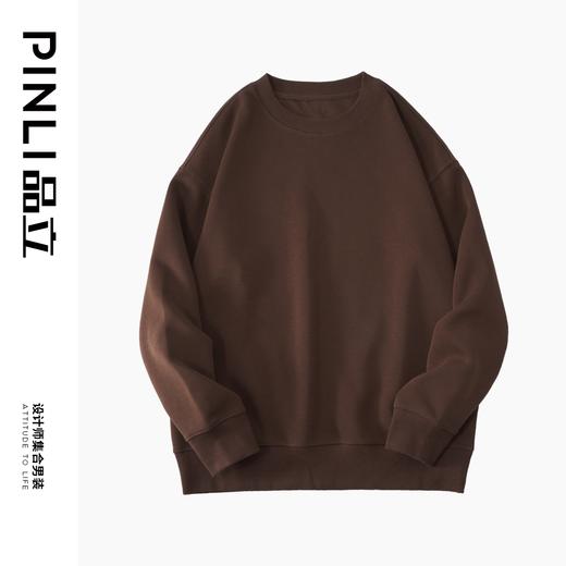 PINLI品立秋装新款纯色套头长袖卫衣男士宽松百搭休闲上衣潮GD223309324 商品图10