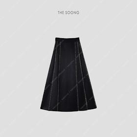 THESOONG "重缎香云纱"100%桑蚕丝国风新中式马面裙HBQZ3741