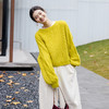 绽放874朵/chao重磅桑蚕丝山羊绒毛衣立体绞花灯笼袖套头毛针织衫 商品缩略图2