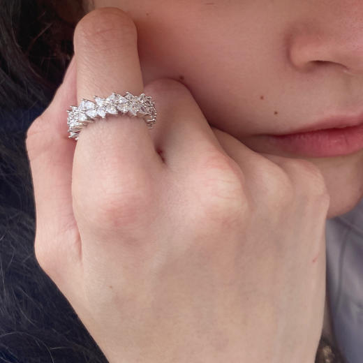 LHWINDSORCrystal clear 冰晶迷你耳环戒指百搭纤细轻巧欧美配饰 商品图7