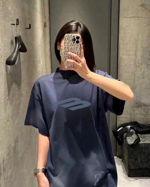 B家 斜M印花蓝圆领短袖（JN） 商品图1