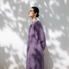 绽放847朵/紫气东来连衣裙亚麻色织新中式盘扣斜开门襟绗棉长裙 商品缩略图2