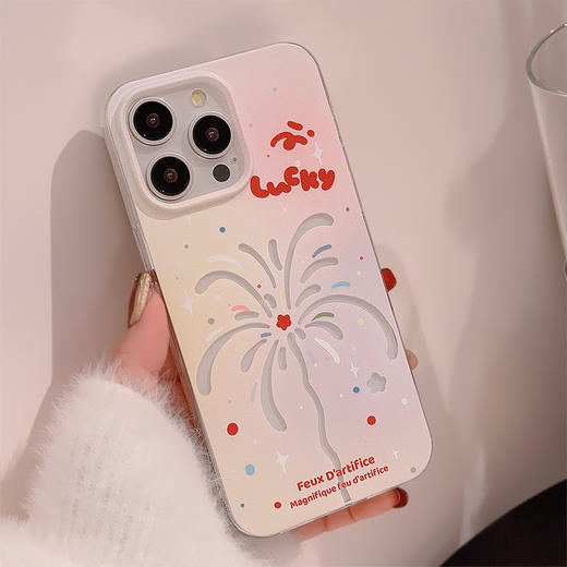 【绽放烟花！新年限定手机壳】苹果iphone16手机壳15梦幻闪粉13pro硅胶max适用11新年12。ry 商品图5