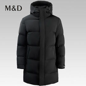 【名盾】白鹅绒长款羽绒服，高蓬松80%+白鹅绒，高织高密牛奶丝面料，保暖易打理M0DB25578B