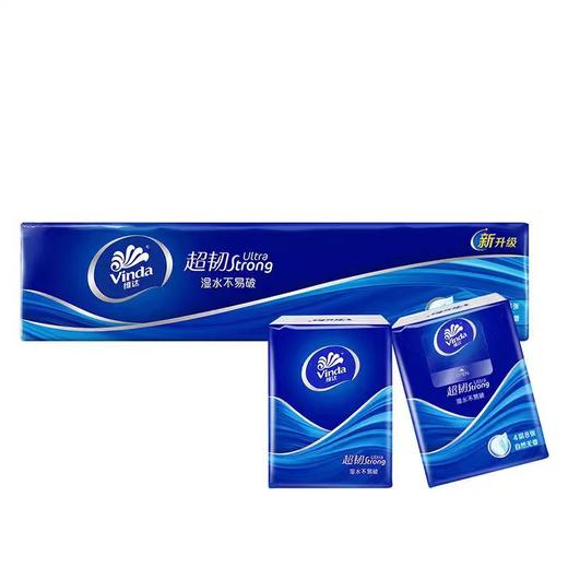 维达超韧手帕纸自然无香4层8张*12包 商品图1