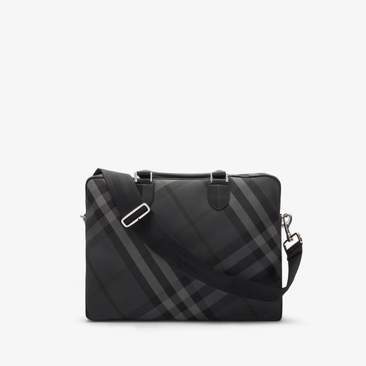 BURBERRY 巴宝莉 男士马术骑士徽标饰牌 Grid 格纹公文包 格子色 8097348 C1183 商品图2