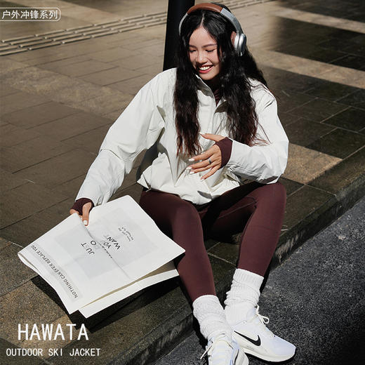 哈瓦塔三防梭织（薄绒）外套透气冲锋衣H340146 商品图1