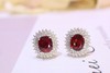 1.45ct刻面红宝石耳钉 商品缩略图0