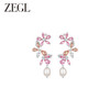 ZEGL真柳设计师桃花邂逅系列珍珠耳钉耳环方圆脸轻奢高级感耳饰 商品缩略图5