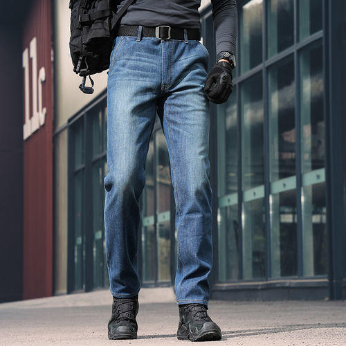 修身版二代龙牙赤焰战术防寒牛仔裤修身版加绒战术裤宽松作战裤保暖 商品图1