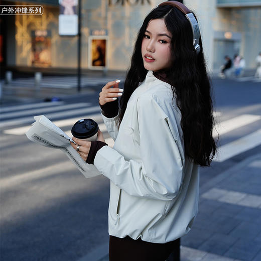 哈瓦塔三防梭织（薄绒）外套透气冲锋衣H340146 商品图3