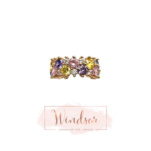 LHWINDSOR温莎珠宝 rainbow 多彩戒指复古小众氛围感戒指指环 商品图0