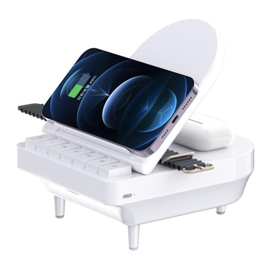 HYUNDAI钢琴蓝牙音箱YH-F023（三个无线充） 白色 商品图2