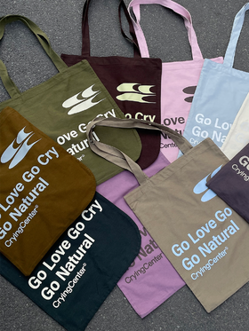 CryingCenter 去爱去哭去自然里 多色斜纹月牙帆布包 哭喊中心