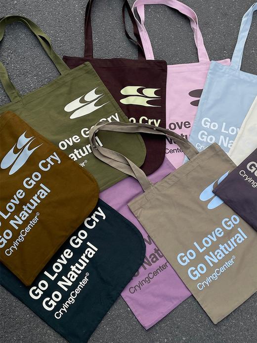 CryingCenter 去爱去哭去自然里 多色斜纹月牙帆布包 哭喊中心 商品图0