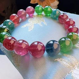 11mm-12mm单圈老矿碧玺手串