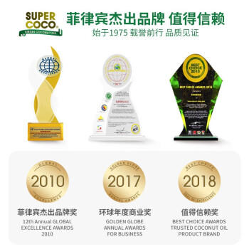 椰来香有机天然冷压榨椰子油1.5L  菲律宾进口 热炒烘焙 可护发食用油 /粮油调味 /食用油 /其他油 商品图6
