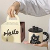 【立体杯盖，可爱图案】创意个性猫咪马克杯 带盖伴手礼品 情侣喝水杯 可爱陶瓷咖啡杯 办公室杯子-QQ 商品缩略图1