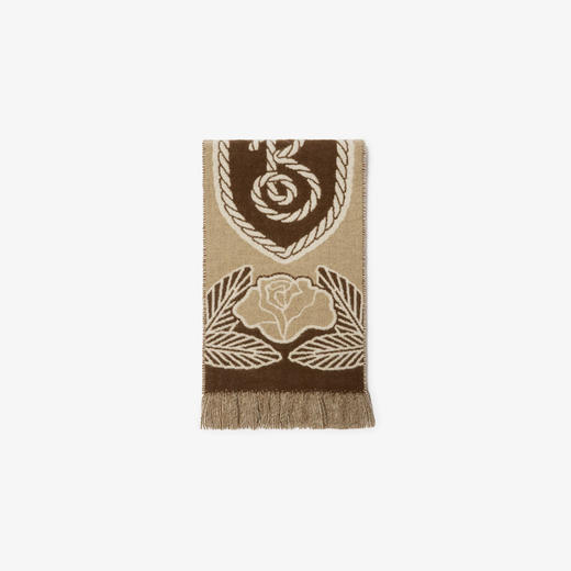 BURBERRY 巴宝莉 女士 B Shield 羊毛羊绒围巾 混色 8099595 B9719 商品图2