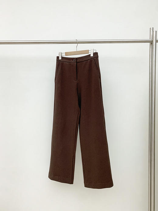 【爆款裤王】针织简约阔腿裤 羊毛混纺针织布直筒裤 炙热咖色 高腰设计 拉长腿部线条 打造松弛穿搭 高腰廓形 宽而不肥 商品图9