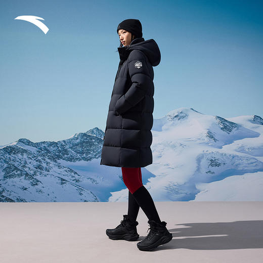 【S断码】安踏冰甲羽绒服丨中长鸭绒外套女冬季防泼水面包服棉服162517906【无货退款，介意勿拍】 商品图3