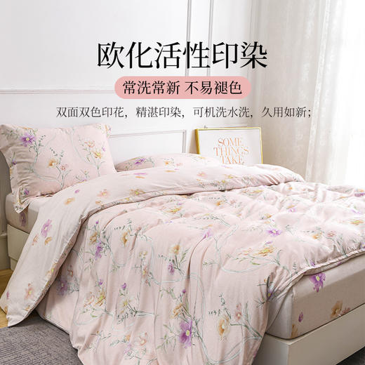雅芳婷摩登丝睡之锦囊床笠款四五件套秋冬丝滑亲肤被套薄被芯套件 商品图4