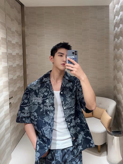 驴家 白花冲浪牛仔短袖（JN） 商品图1