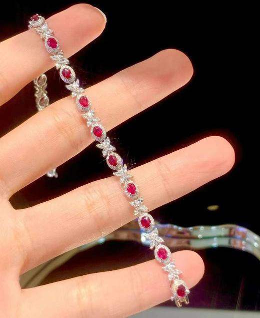 4ct刻面红宝石手链 商品图1