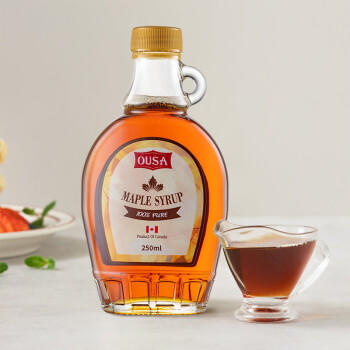 欧萨加拿大进口 欧萨枫糖浆 原味枫糖浆 烘培原料 枫叶枫树糖浆250ml /粮油调味 /烘焙原料 /基础原料 商品图0