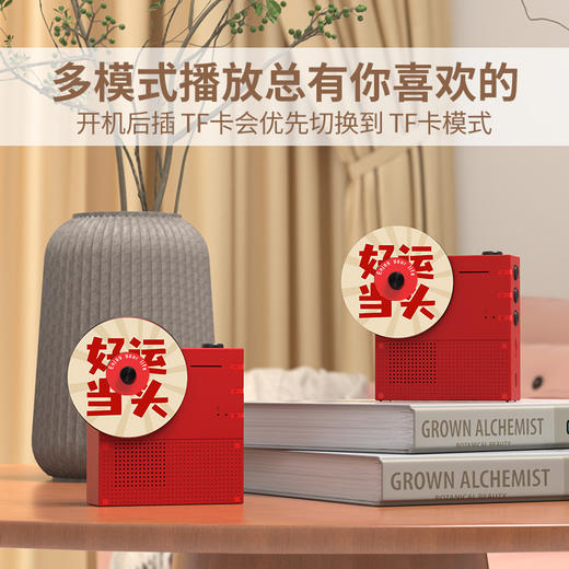 HYUNDAI-怀旧唱片蓝牙音箱YH-F033 中国红 商品图3