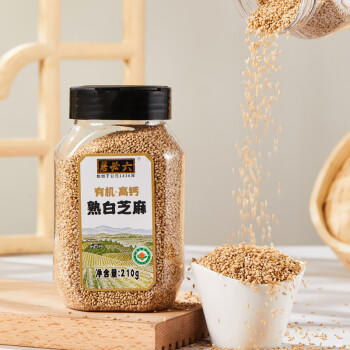 六必居 有机熟白芝麻 210g 熟芝麻调味香辛料 中华老字号 /粮油调味 /调味品 /辣鲜露/食品添加剂/特色调味料 商品图2