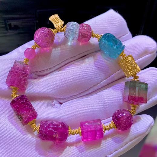 9mm-10mm单圈多宝糖果碧玺手链 商品图3