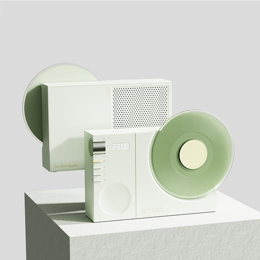 HYUNDAI时光黑胶唱片时钟蓝牙音箱YH-F170 绿色 商品图0